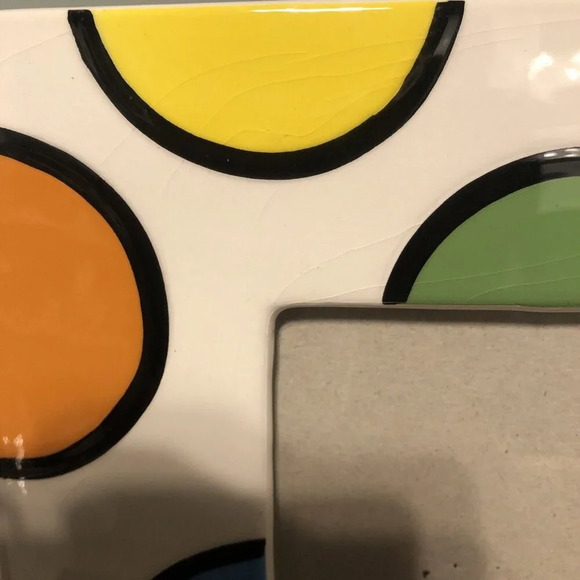 Burton + BURTON Ceramic Colorful Circles 4" x 6"  Picture  8 X 9 Frame - Picture 7 of 10